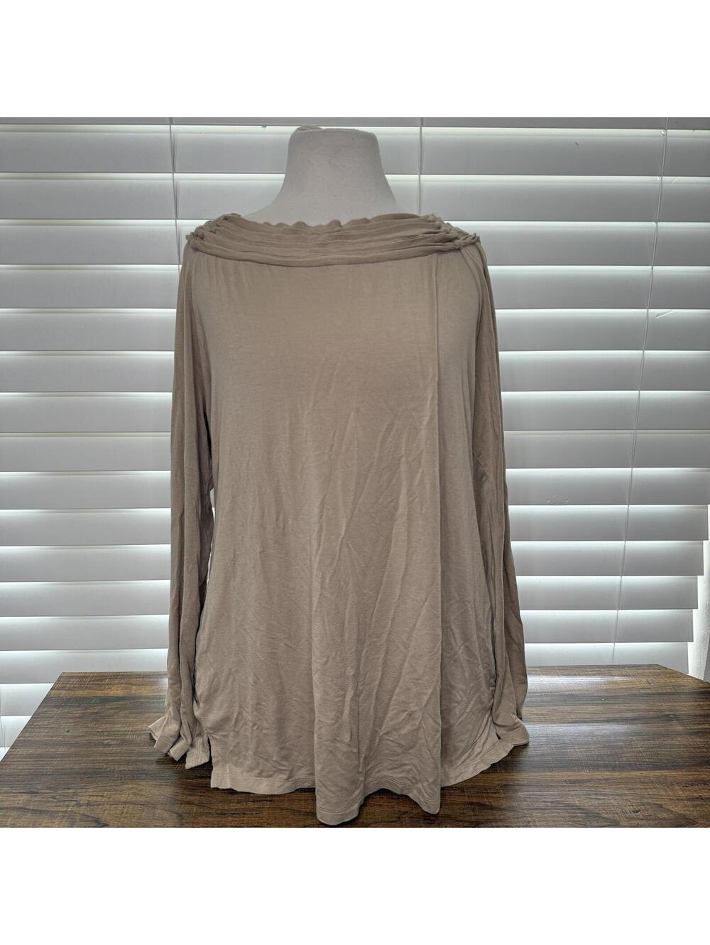 Anthony Richards Beige Long Sleeve Top Size 1X